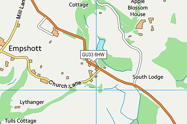 GU33 6HW map - OS VectorMap District (Ordnance Survey)