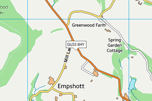 GU33 6HY map - OS VectorMap District (Ordnance Survey)