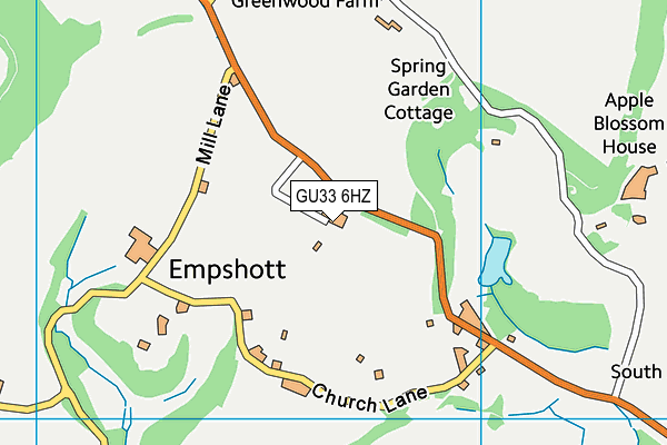 GU33 6HZ map - OS VectorMap District (Ordnance Survey)