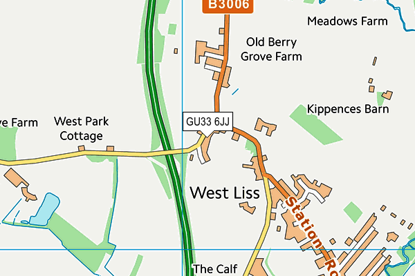 GU33 6JJ map - OS VectorMap District (Ordnance Survey)