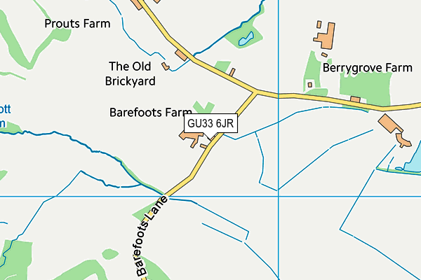 GU33 6JR map - OS VectorMap District (Ordnance Survey)