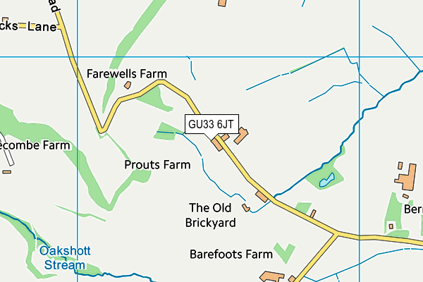 GU33 6JT map - OS VectorMap District (Ordnance Survey)