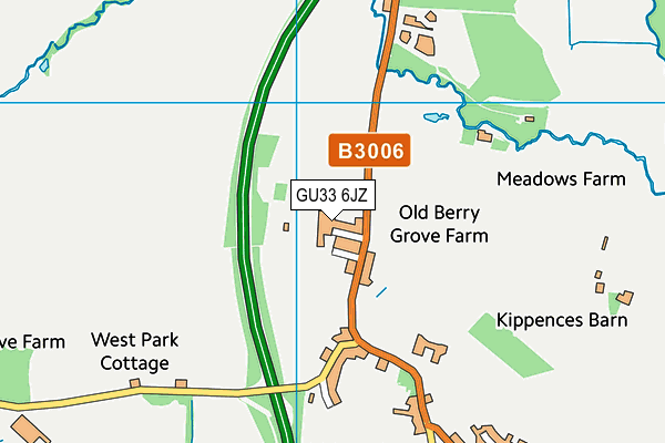 GU33 6JZ map - OS VectorMap District (Ordnance Survey)