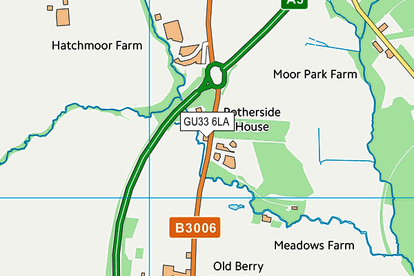 GU33 6LA map - OS VectorMap District (Ordnance Survey)