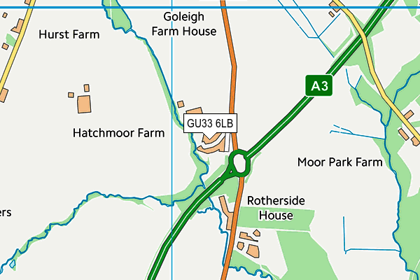 GU33 6LB map - OS VectorMap District (Ordnance Survey)