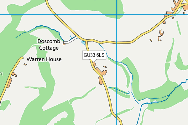 GU33 6LS map - OS VectorMap District (Ordnance Survey)