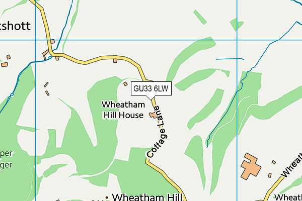 GU33 6LW map - OS VectorMap District (Ordnance Survey)