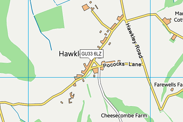 GU33 6LZ map - OS VectorMap District (Ordnance Survey)