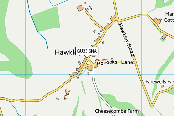 Hawkley Cricket Club map (GU33 6NA) - OS VectorMap District (Ordnance Survey)