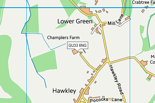 GU33 6NG map - OS VectorMap District (Ordnance Survey)