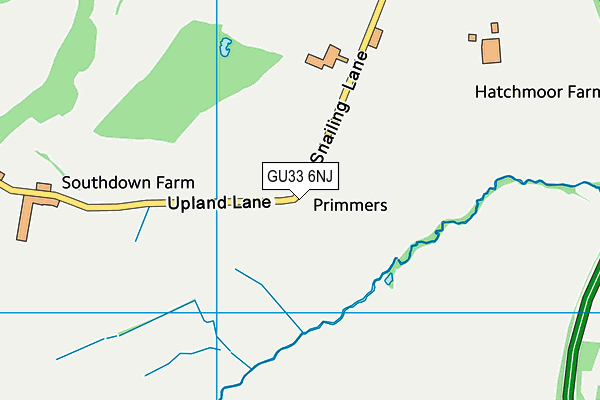 GU33 6NJ map - OS VectorMap District (Ordnance Survey)