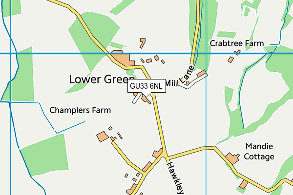 GU33 6NL map - OS VectorMap District (Ordnance Survey)