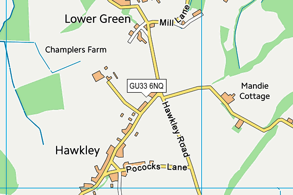 GU33 6NQ map - OS VectorMap District (Ordnance Survey)