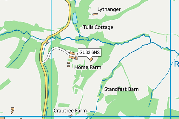 GU33 6NS map - OS VectorMap District (Ordnance Survey)