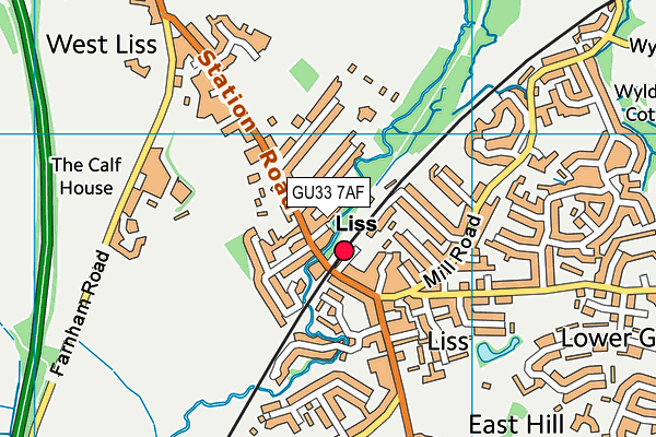 GU33 7AF map - OS VectorMap District (Ordnance Survey)