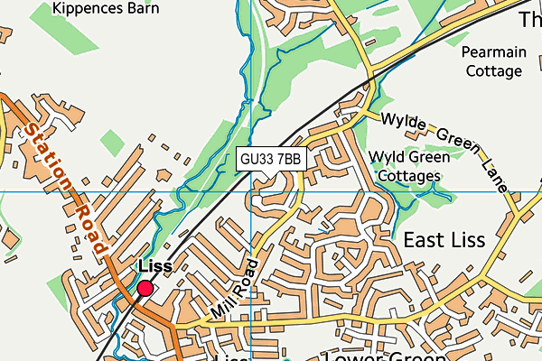 GU33 7BB map - OS VectorMap District (Ordnance Survey)