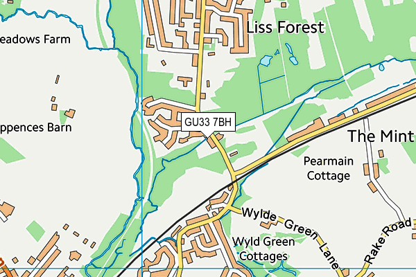 GU33 7BH map - OS VectorMap District (Ordnance Survey)
