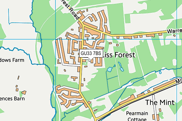 GU33 7BS map - OS VectorMap District (Ordnance Survey)