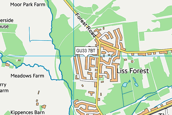GU33 7BT map - OS VectorMap District (Ordnance Survey)