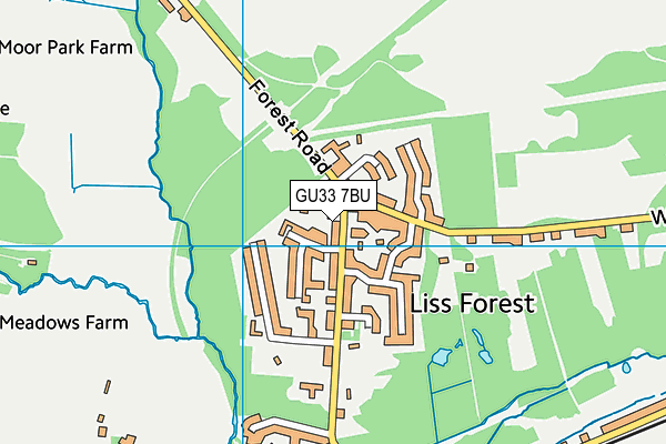 GU33 7BU map - OS VectorMap District (Ordnance Survey)
