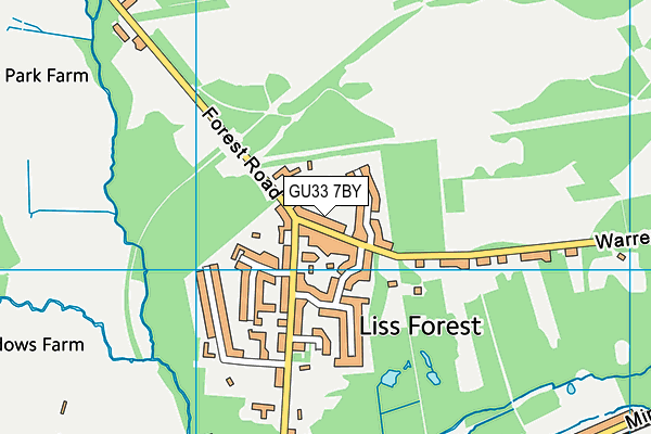 GU33 7BY map - OS VectorMap District (Ordnance Survey)