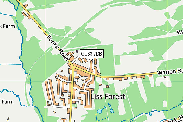 GU33 7DB map - OS VectorMap District (Ordnance Survey)