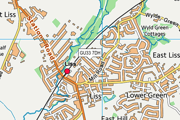 GU33 7DH map - OS VectorMap District (Ordnance Survey)