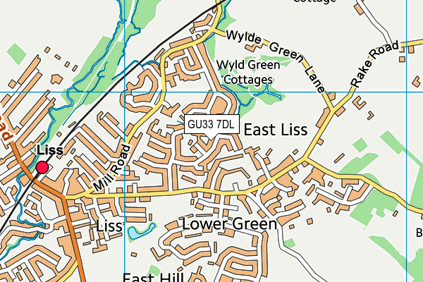 GU33 7DL map - OS VectorMap District (Ordnance Survey)