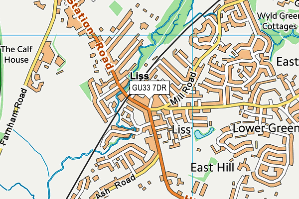 GU33 7DR map - OS VectorMap District (Ordnance Survey)