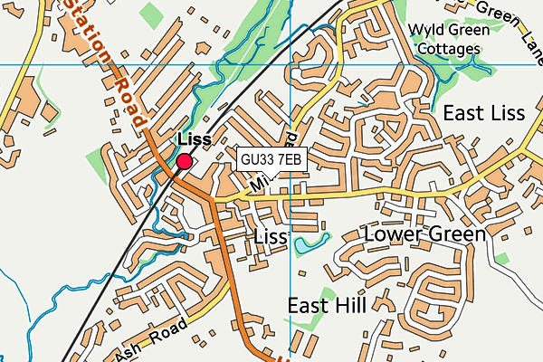 GU33 7EB map - OS VectorMap District (Ordnance Survey)