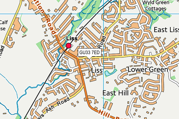 GU33 7ED map - OS VectorMap District (Ordnance Survey)