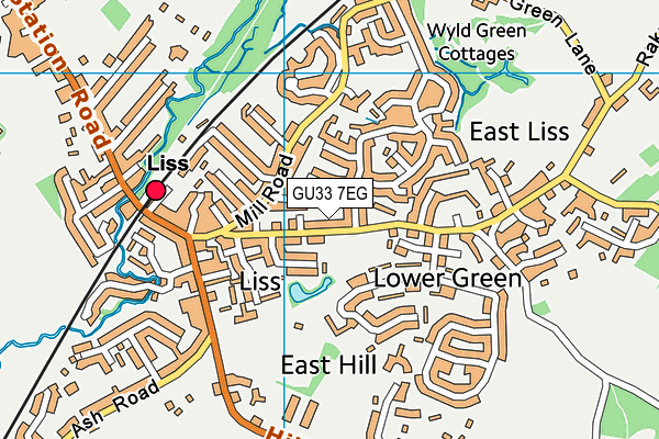 GU33 7EG map - OS VectorMap District (Ordnance Survey)