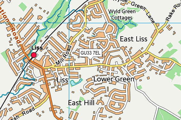 GU33 7EL map - OS VectorMap District (Ordnance Survey)