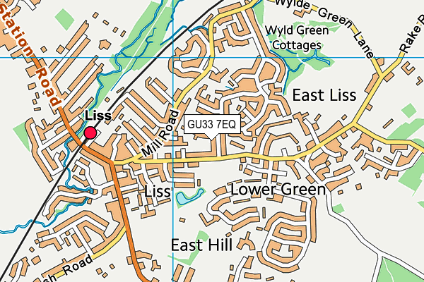 GU33 7EQ map - OS VectorMap District (Ordnance Survey)