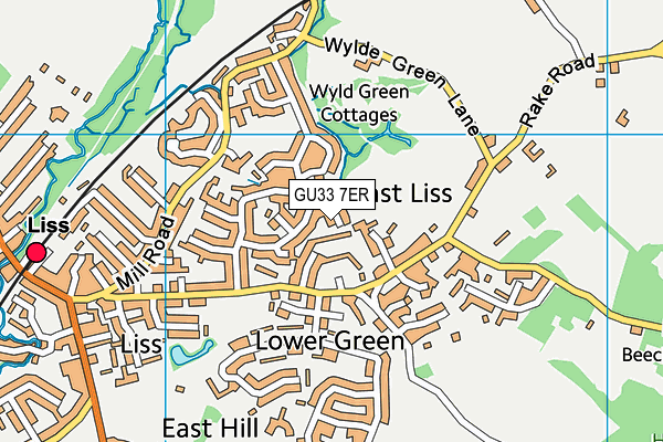 GU33 7ER map - OS VectorMap District (Ordnance Survey)