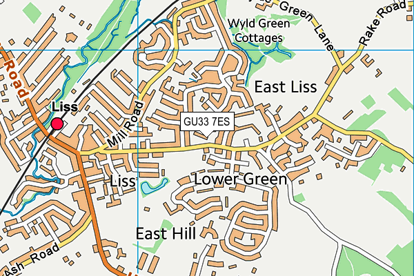 GU33 7ES map - OS VectorMap District (Ordnance Survey)
