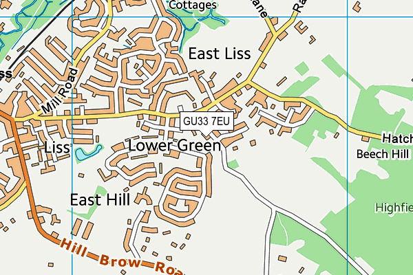 GU33 7EU map - OS VectorMap District (Ordnance Survey)