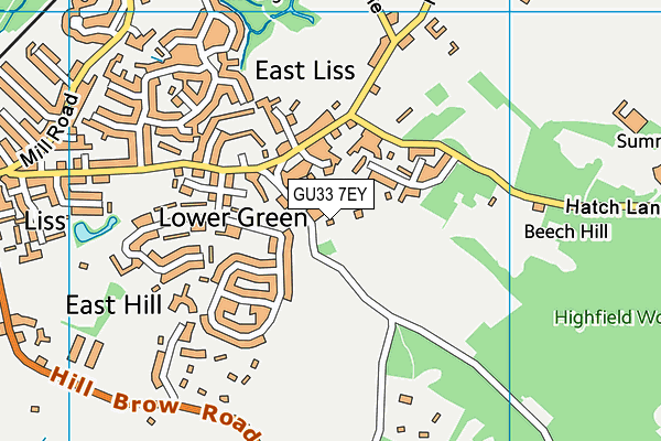 GU33 7EY map - OS VectorMap District (Ordnance Survey)