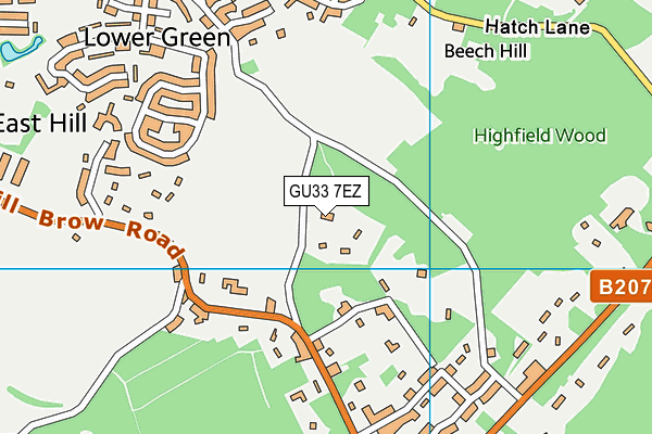 GU33 7EZ map - OS VectorMap District (Ordnance Survey)