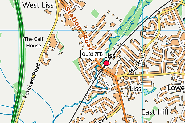 GU33 7FB map - OS VectorMap District (Ordnance Survey)