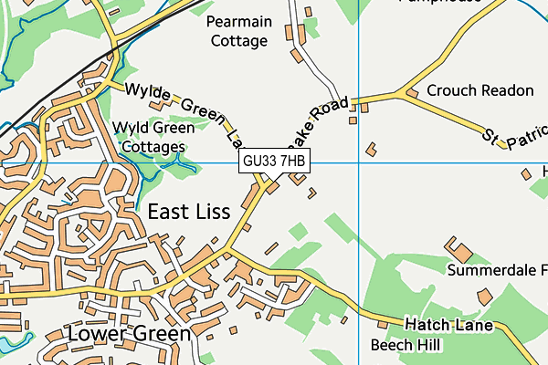 GU33 7HB map - OS VectorMap District (Ordnance Survey)