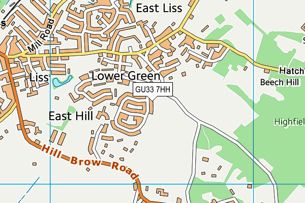 GU33 7HH map - OS VectorMap District (Ordnance Survey)