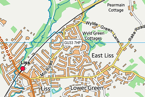 GU33 7HP map - OS VectorMap District (Ordnance Survey)
