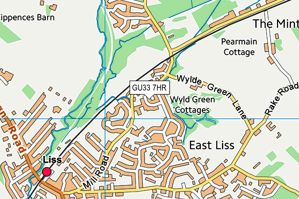 GU33 7HR map - OS VectorMap District (Ordnance Survey)