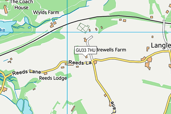 GU33 7HU map - OS VectorMap District (Ordnance Survey)