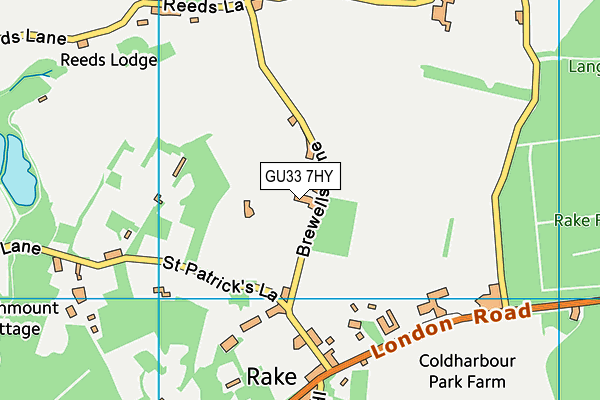 GU33 7HY map - OS VectorMap District (Ordnance Survey)