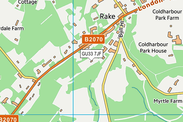 GU33 7JF map - OS VectorMap District (Ordnance Survey)