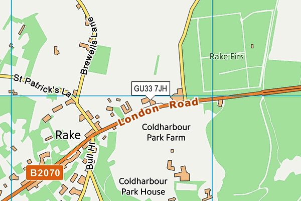 Rake CofE Primary School map (GU33 7JH) - OS VectorMap District (Ordnance Survey)