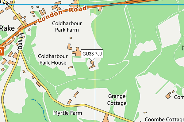 GU33 7JJ map - OS VectorMap District (Ordnance Survey)