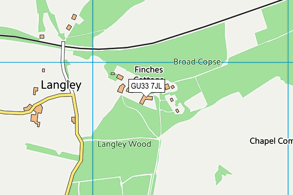 GU33 7JL map - OS VectorMap District (Ordnance Survey)